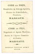 Cobb and Son Maritime Agents Netherlands and France  | Margate History